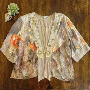 Spencer Alexis | Kimono Inspired Silk Blend Jacket/Blouse
